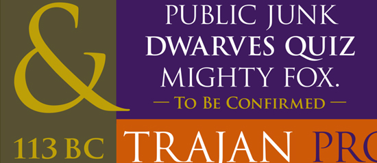 trajan font