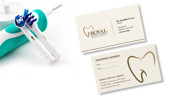 visiting card design for dentist