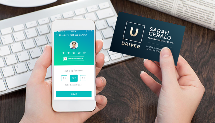 Lyft Business Cards - Lyft Rideshare Promo Business Cards - Premium cards printed on a variety of high quality paper types.