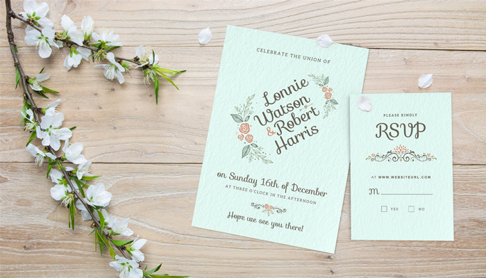 GotPrint Floral Wedding Invitations