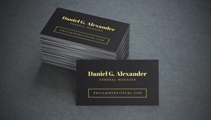 GotPrint Black and Gold Business Cards